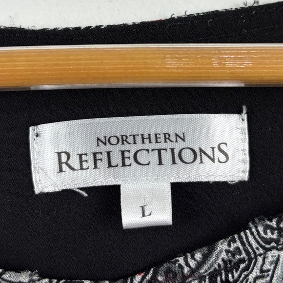 Northern Reflection Paisley Ruffle Sleeves Peasant Blouse - Picture 4 of 7